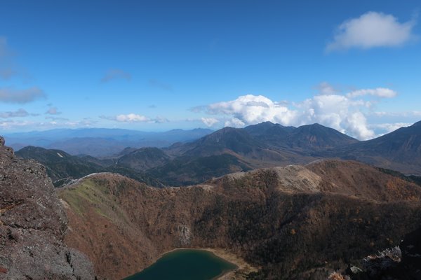 白根山山頂から